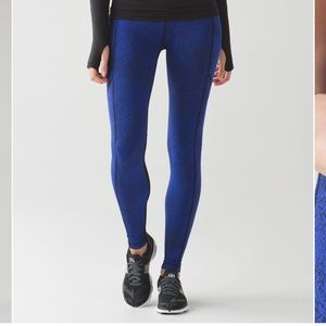 Blue Lululemon Speed Tights